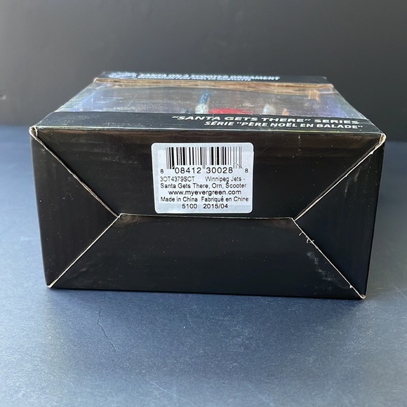 New NHL Winnipeg Jets Santa on a Scooter Ornament Christmas Decor Gift Idea - Picture 5 of 5